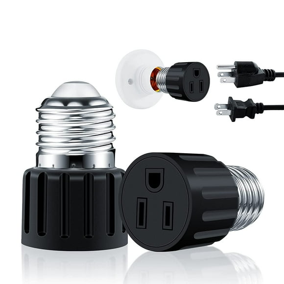 Light Bulb Socket Adapter 3 Prong