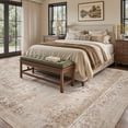 thumbnail image 5 of SIXHOME 5'x7' Area Rug Washable Retro Living Room Bedroom Carpet Soft Floral Distressed Indoor Rug Beige, 5 of 9