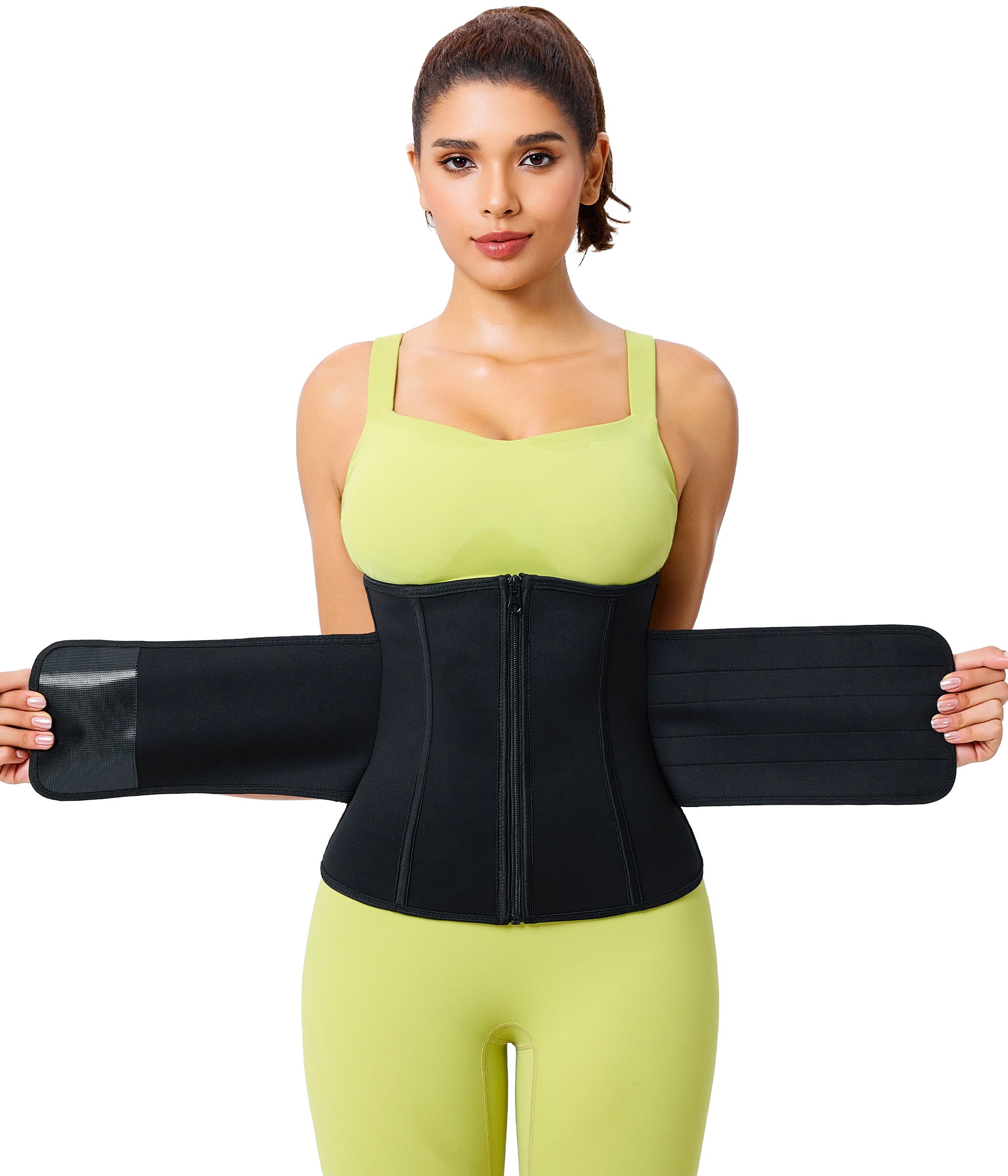CtriLady Women Waist Trainer Cincher Corset Sweat Band Slimmer Belly Belt Tummy Control Workout