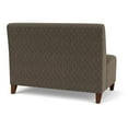 thumbnail image 3 of Siena Lounge Lobby Reception Waiting Armless Loveseat / Walnut Wood Legs / Brown, 3 of 5