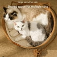 thumbnail image 4 of Stimulicat Cat Bed Rope Cotton,Foldable Scratchable Cat Handwoven Basket,Cutypet Breathable Durable Natural Rattan Woven Pet Sleeping House with Teasing Ball & Cushion for Small & Large Cat & Dog, 4 of 7
