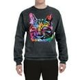 thumbnail image 3 of Cute Cat | Dean Russo Art Animal Lover Unisex Crewneck Sweatshirt, Heather Black, XX-Large, 3 of 6