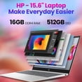 thumbnail image 5 of HP 15.6" Touchscreen Business & Student Laptop - Intel i3 1315U(Up to 4.5GHz) • 8GB RAM, 512GB SSD • 15.6" HD Display • Wi-Fi 6 • AI Copilot • Win 11 Pro • w/Bundle Accessories, 5 of 8