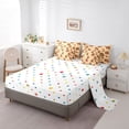 thumbnail image 5 of Erosebridal Kawaii Capybara Kids Twin Bedding Sets, Orange Stripe Line Bedding Comforter Set, 7 Pieces, 5 of 7