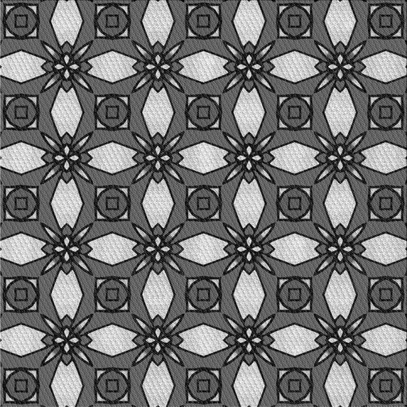 Ahgly Company Machine Washable Indoor Square Transitional Dark Gray Black Area Rugs, 8' Square