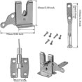 thumbnail image 2 of Cerradura de puerta automática, pestillo deslizante universal, accesorios de Hardware para puerta, pestillo de puerta para uso en exteriores como pestillo con tornillos, 2 of 5