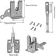 thumbnail image 2 of Cerradura de puerta automática, pestillo deslizante universal, accesorios de Hardware para puerta, pestillo de puerta para uso en exteriores como pestillo con tornillos, 2 of 5