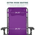 thumbnail image 4 of Best Choice Products Oversized Zero Gravity Chair, Folding Outdoor Patio Recliner w/ Cup Holder - Amethyst Purple, 4 of 8