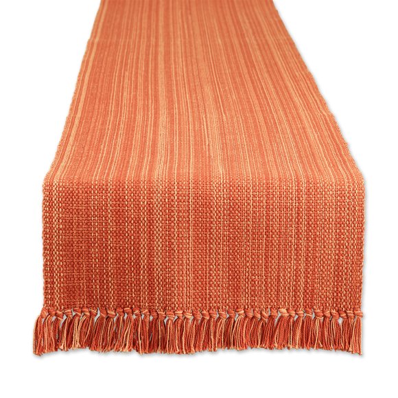 Design Imports CAMZ12098 DII Variegated Taupe Fringe Table Runner