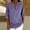 Purple, variant on OGLCCG 3/4 Sleeve Cotton Linen Tops for Women Casual Loose Fit V Neck Shirts Trendy Solid Color Summer Beach Vacation Blouse Tshirt,M,Purple