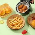 thumbnail image 4 of 50/100 Pcs Papier Jetable pour Friteuse à Air Chaud Carré Rond Papier de Cuisson Plaque de Barbecue Tapis Antiadhésif Outil de Papier Absorbant l'Huile pour Four de Cuisine, 4 of 6