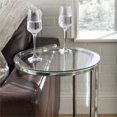 thumbnail image 3 of Table Ronde en C de 16 Pouces avec Plateau en Verre Transparent et Base Chromée, 3 of 5