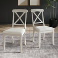 thumbnail image 2 of Castle Place Elegant Wooden Dining Chair, Set of 2, White, 2 of 8