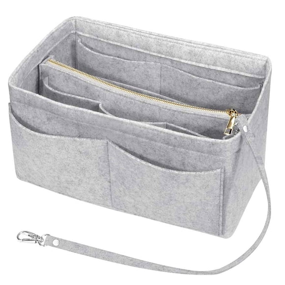 Xihbxyly Organizador de Bolsos, Multibolsillos, Diseño de Billetera Desmontable, Práctico Llavero, Tela Ligera, Ideal para Viajes y Uso Diario, Tamaños Mediano y Grande, Versátil para Cualquier Bolso