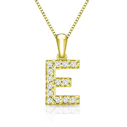 Letter e diamond necklace Clearance