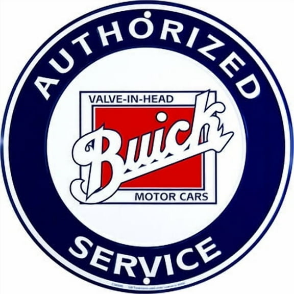 HangTime Authorized Buick service center Aluminum Nostalgia sign 12 inches in diameter