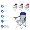 thumbnail image 4 of Ozark Trail Comfort Mesh Chair, Holds up to 225lbs, 600D Polyester,  Blue Color, 4 of 6