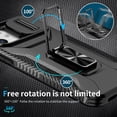 thumbnail image 4 of Allytech Shockproof Back Case for Apple iPhone 12/ iPhone 12 Pro, Military Grade Protective Stand Compatible with Car Mount Anti-slip Hybrid Rugged Bumper Phone Cover for Men Boys -Black, 4 of 8