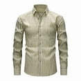 thumbnail image 4 of COSFO Striped Mens Long Sleeve Button Down Shirts Dressy Collared Linen Shirts Slim Fit Business Mens Shirts, 4 of 4