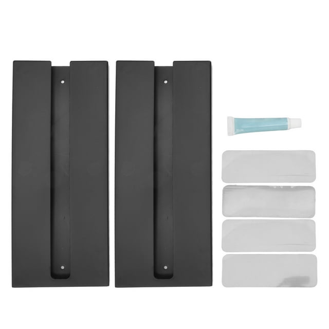 2Pcs Black Red Wine Glass Holder Self Adhesive Plastic Wine Glass Rack Hanging Shelf for Bar Kitchen