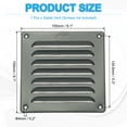 thumbnail image 2 of Uxcell Aluminum Vent Cover, Screen Air Grille Ventilation Cover HVAC Louvered Grill for Home Kitchen Fireplace Gray 6x6 Inch, 2 of 7