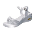 thumbnail image 3 of Willtoo Wedge Sandals For Women 2026,Comfortable Wedge Sandals Dressy Summer Platform Low Wedges Womens Sandal Heels Dress Open Toe Ankle Strap Shoes for Wedding Bridal Evening Cocktail, 3 of 4