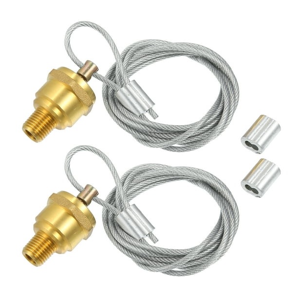 Válvula de drenaje de tanque de aire NPT de 2 uds., 1/4 "con Cable de 60", válvula de drenaje de depósito de frenos de aire, válvula de drenaje de compresor de aire para camiones