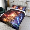 thumbnail image 3 of Star Wars Conjunto de sábanas temático, trío de piezas, cómodo y amigable con la piel, diseño único, regalo de decoración para el hogar para familiares, amigos y fans,173cm *218cm, 3 of 6