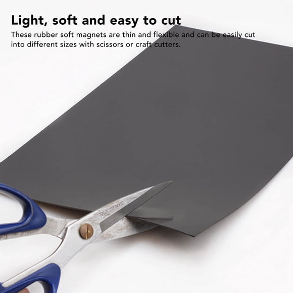 Flexible 0.5mm Thin Rubber Magnetic Sheets - 10-Piece A4 Size Black Craft Magnet Sheets for DIY Projects and Cutting Molds