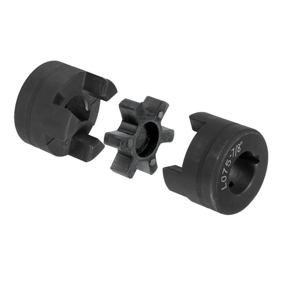 Uxcell 1" to 1"L075 Flexible 3-Piece L-Jaw Coupling Coupler Set