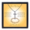 thumbnail image 1 of Awkward Styles Cross Necklace Message Card Jewelry Gift for Son Brother Wife Faith Necklace Jesus Blessings for Birthday Anniversary Celebration, 1 of 9