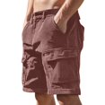 thumbnail image 2 of Men's Cargo Shorts 2025 Summer Corduroy Loose Fit Lightweight Breathable Casual Knee Length Cargo Shorts for Men, 2 of 5