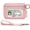 Pink, variant on The Iris Wallet for Women Mini Zip Card Case with Clear ID Window Zipper Coin Purse Lightweight Portable Keychain Wallet