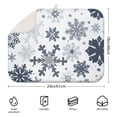 thumbnail image 2 of Blue Christmas Snowflake Pattern Dish Drying Mat for Kitchen 1 Pack, Ultra Absorbent Microfiber Dishes Drainer Mats,18x24in(46x61cm), 2 of 4