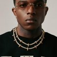 thumbnail image 1 of Collar de cadena de tenis con diamantes personalizados, nuevo, de lujo, ligero y moderno, de estilo europeo y americano, para hombre y mujer de Black Panther, 1 of 3