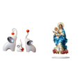 thumbnail image 1 of Elegantes esculturas acrílicas de familia de elefantes, estatuas únicas de animales, decoraciones creativas de escritorio, adornos de mesa para la dec, 1 of 8