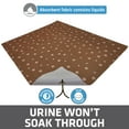 thumbnail image 4 of Drymate Original Cat Litter Mat, Contains Mess from Box for Cleaner Floors, Urine-Proof, Soft on Kitty Paws -Absorbent/Waterproof- Machine Washable, Durable (28”x36”)(Brown Stripe Tan Paw), 4 of 5