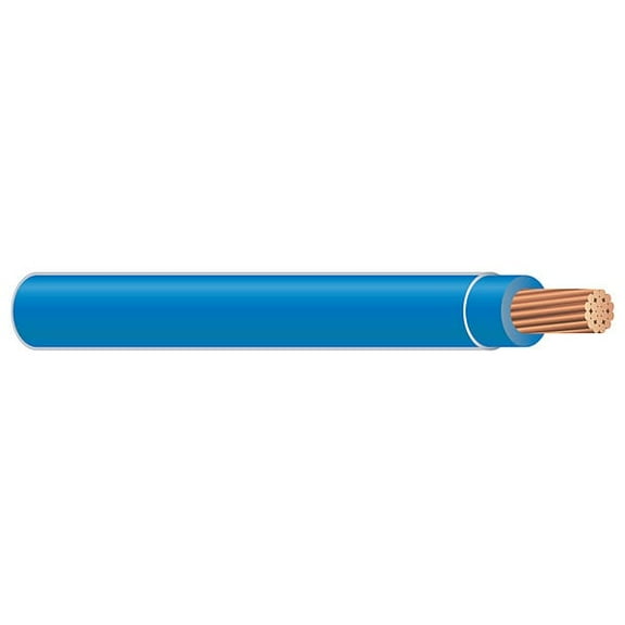 XHHW Building Wire, Copper, 12 AWG, 1C, Blue, Stranded, 500 ft