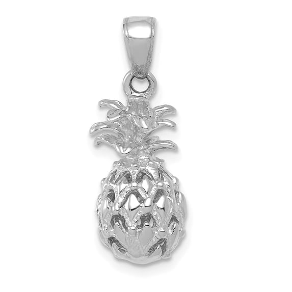 FB Jewels 14K White Gold Pineapple Pendant