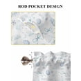 thumbnail image 6 of Blue Easter Living Room Curtains 2 Panel, Watercolor Spring Bunny Eggs Flowers Cafe Window Treatment, Extra Long Farmhouse Bedroom Bathroom Kitchen Curtains Drapes 104"x72", 6 of 6