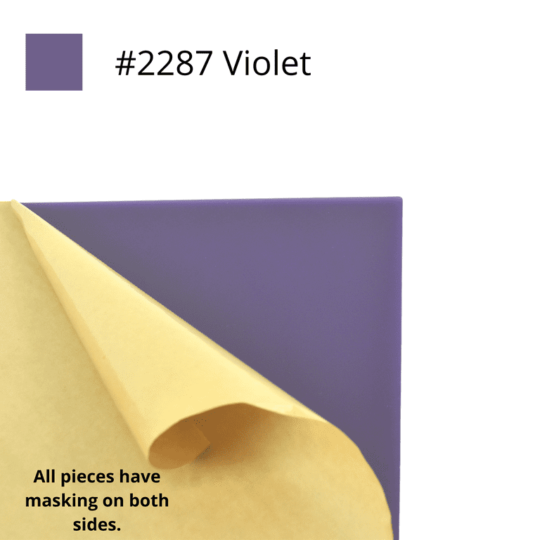 BuyPlastic 2287 Violet Solid Colored Acrylic Plexiglass Sheet