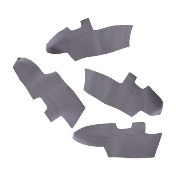 4Pcs Car Inserts Door Panel Armrest Cover Fit for Hyundai Santa Fe 2006 2007 2008 2009 2010 2011 2012 Grey Artificial Leather