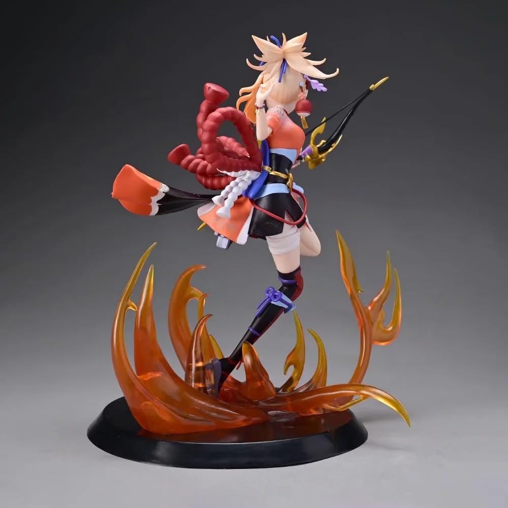Yoimiya Figure Fighting Yoimiya Action Figures 25cm/9.8inch Handmade PVC Anime Cartoon Manga Character Model Collectible Craft Gift