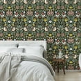 thumbnail image 5 of Abyssaly Floral Peel and Stick Wallpaper 17.7 "x 393.7"Black Bird and Flower Wallpaper Vintage Vinyl Contact Paper Suitable for Home Walls Cabinet, 5 of 9