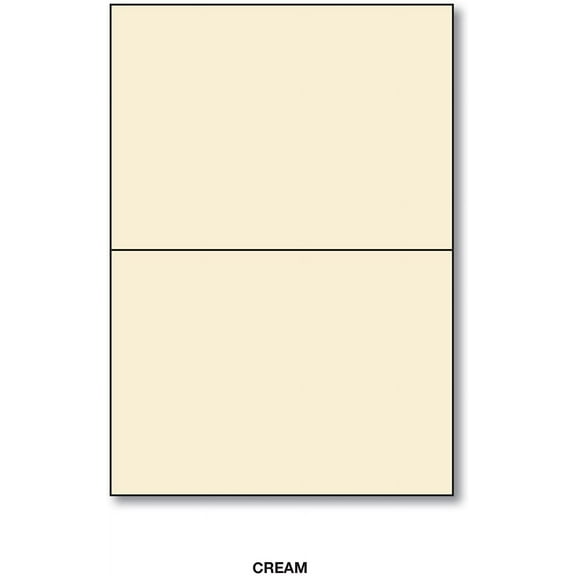 Cream 4 X 5 80 Lb. Heavyweight Greeting Cards (Pack of 50)