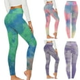 thumbnail image 4 of Pantalones Largos de Yoga Para Mujeres Y Niñas, Mallas Ajustadas Con Estampado de Color Degradado, Mallas Elásticas de Cintura Alta, Pantalones de Yoga Odeerbi ODB-4, 4 of 4