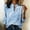Blue, variant on Mandarin Collar Tops for Women Causal Shirt for Women Fashion Blouse Printing Heavy Industry V Neck Mandarin Collar Blouse Chinese Collar Tops Elegant Resort Wear Purple L