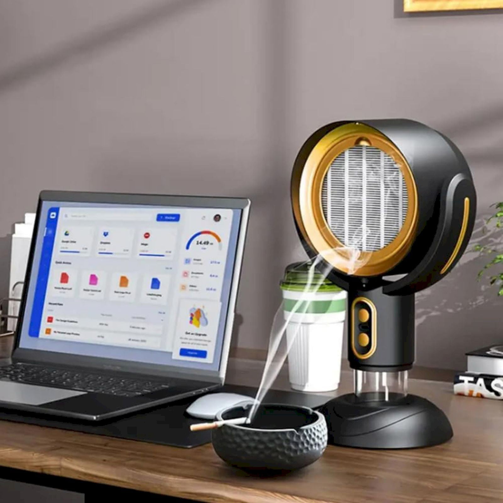 kjfeif Desktop Range Hoods, Puff Chill Fan for Portable Countertop Kitchen Exhaust Fan 15Â° Adjustment Purifier Strong Suction for Indoor Barbecues, Cooking Oven Stove