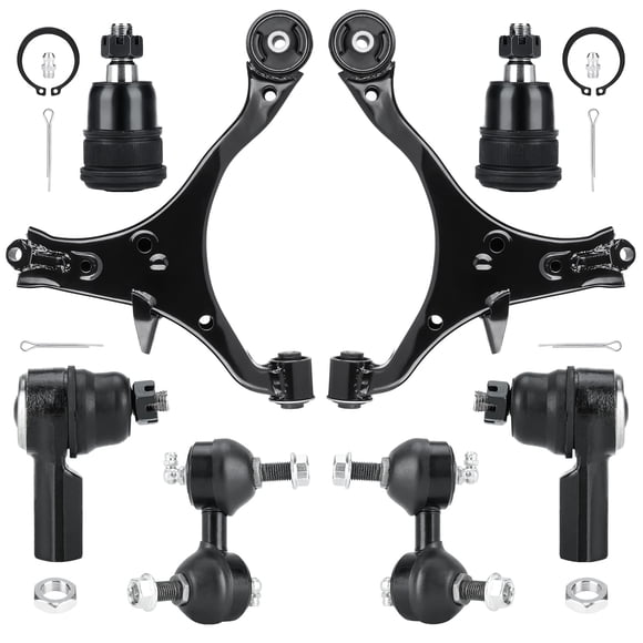8PCS Front Lower Control Arm with Ball Joints for Honda Civic 2001-2005 Coupe Sedan, Suspension Kit K640288 K640287 K90332 K90454 K90455 ES3581