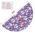 thumbnail image 2 of KLL 48" Christmas Tree Skirt blue flower Skull colorful Xmas Tree Skirts Mat for New Year Xmas Holiday Party Indoor Outdoor Home Decoration, 2 of 5